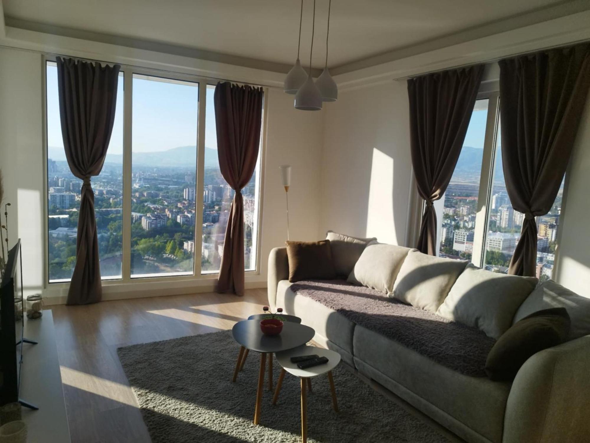 Skopje Sky City 19Th Floor Twin & 12Th Floor & 25Th & 33 Floor Apartments & With Pool & Spa & Gym & Parking Included In Price Kültér fotó